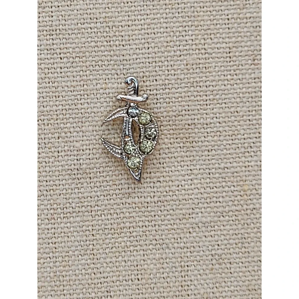 Vtg 925 Sterling Silver Crystal Masonic‎ Shriners Lapel Pin Tie Tack Hat Pin